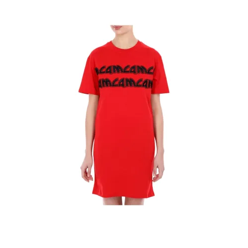 Alexander McQueen 92 Logo Polo Short-Sleeved Dresses Women's Red