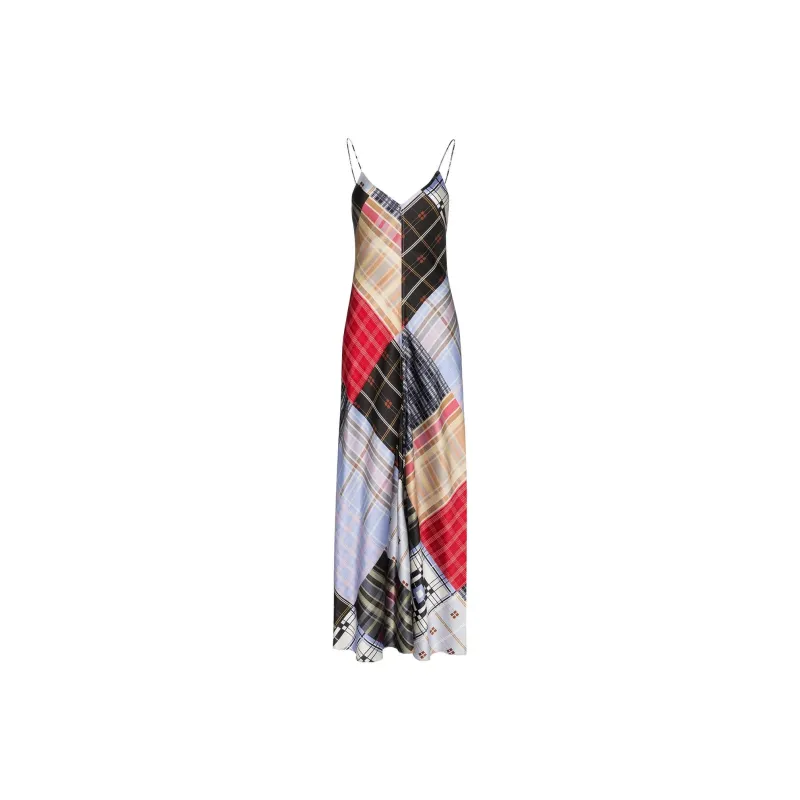 GANNI Slip Dresses Women's Plaid-0