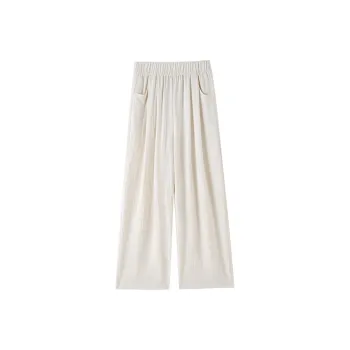 Ordifen Yamamoto Pants Loose Fit Straight Fit Wide Leg Cooling Draped Ice Silk Casual Pants Women's