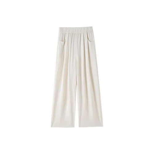 Ordifen Yamamoto Pants Loose Fit Straight Fit Wide Leg Cooling Draped Ice Silk Casual Pants Women's