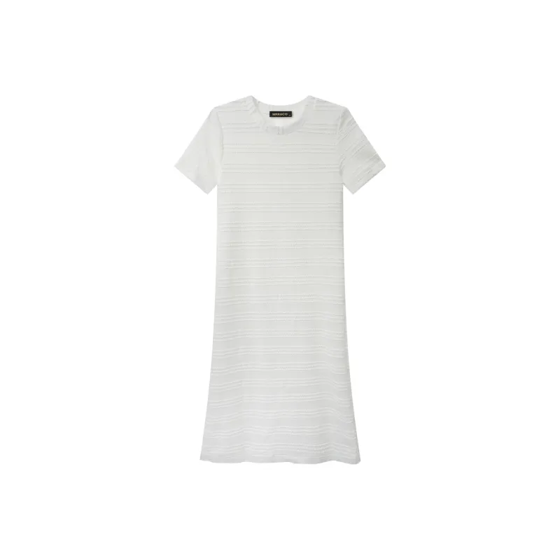 MRR&CO. Short Sleeved Dress Women's White-0
