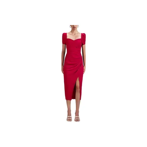 Self portrait Short Sleeved Dress Women's Red