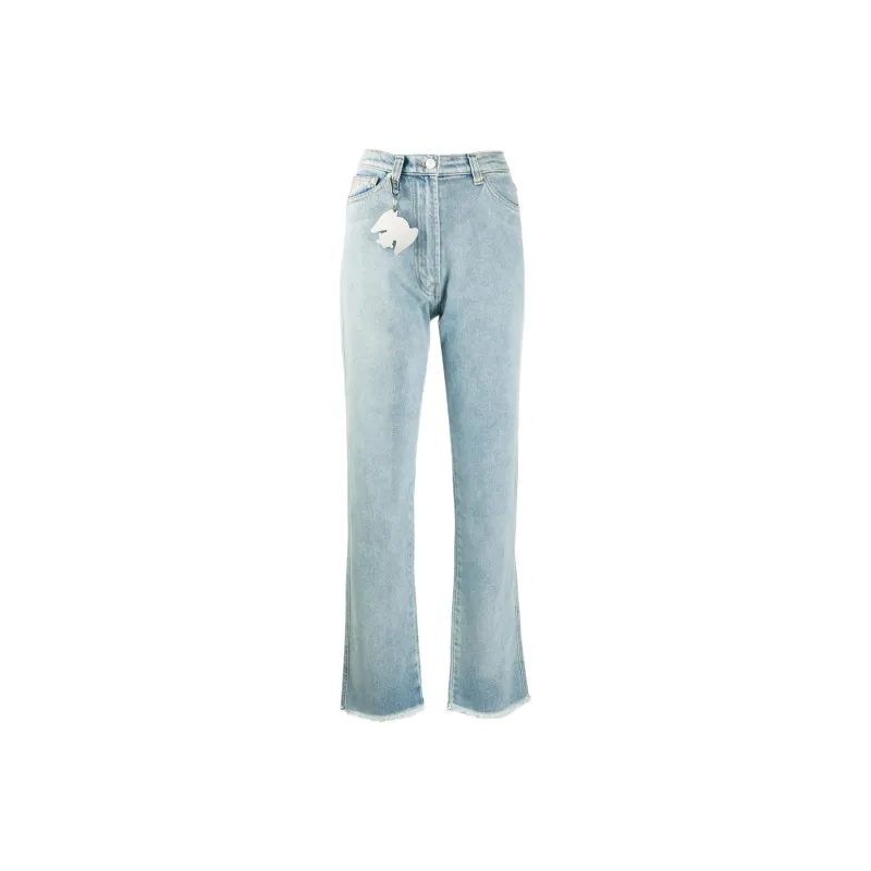 NATASHA ZINKO Frayed Flared Jeans-0