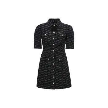 ONLY Short-Sleeved Dresses Women's Dark Denim Gray DARK GREY DENIM