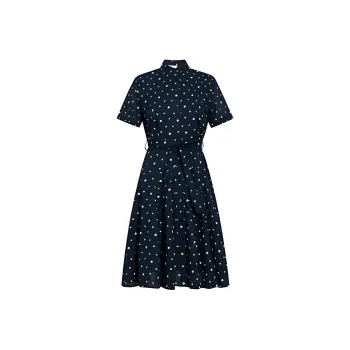 HAZZYS Short Sleeved Dress Women's Navy Blue