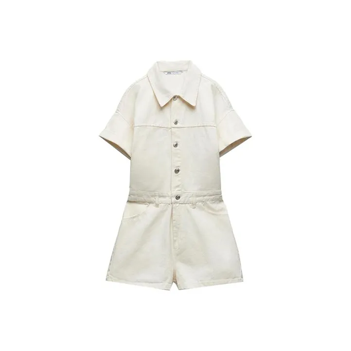 ZARA Jumpsuits Women's White-0