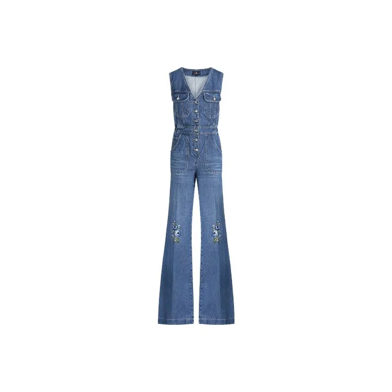 ETRO FW23 Jumpsuit Women's Blue-0
