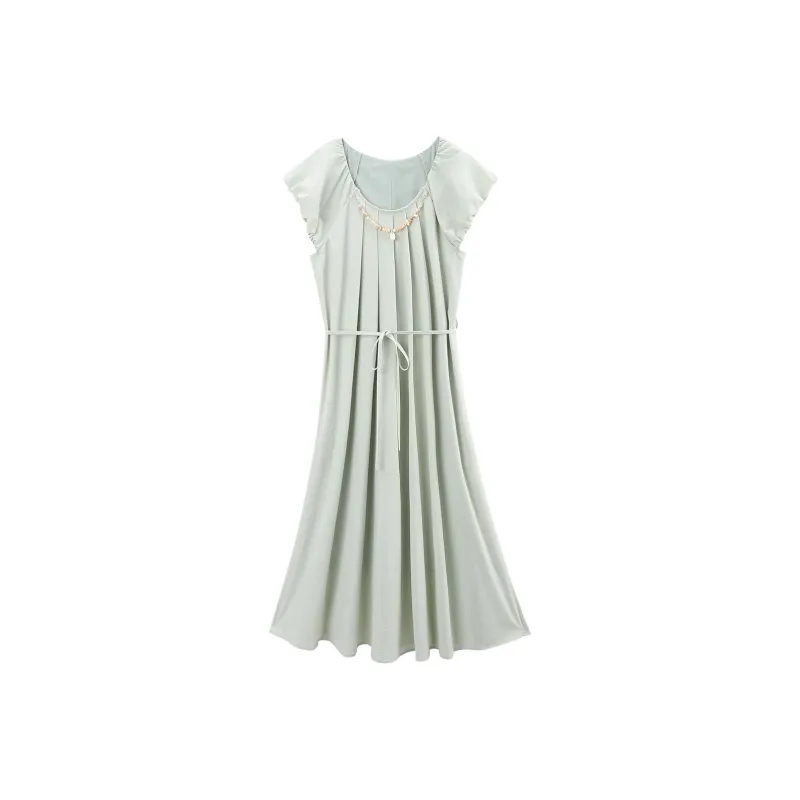 A Paradise For Awakening Short Sleeved Dress Women's Green-0