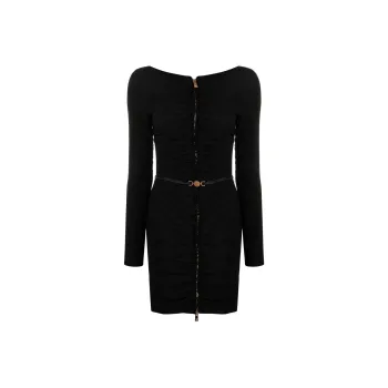 VERSACE Medusa Belted Waist Mini Dress