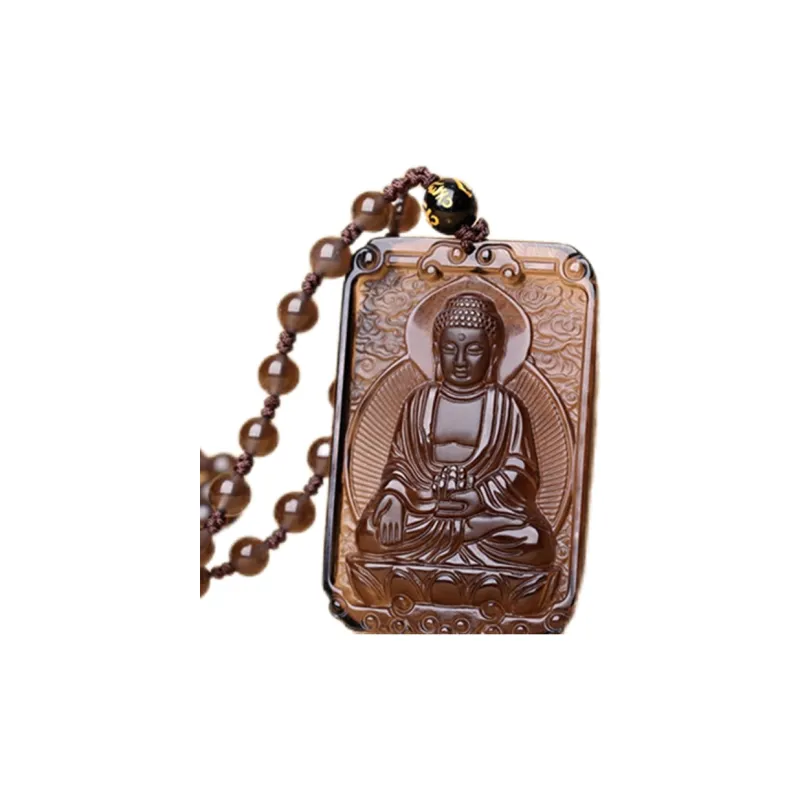 Liu Jinfu Obsidian Jade Necklaces Unisex-10