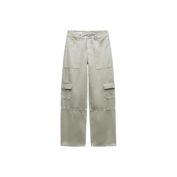 ZARA Cargo Pants Women's Light Khaki