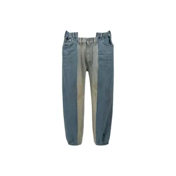 Maison Margiela Woman Cotton Jeans Blue