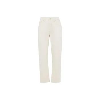 Brunello Cucinelli Logo Patch Cropped Jeans