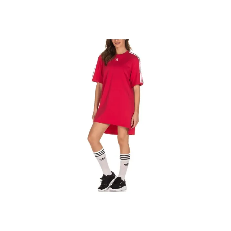 Adidas Originals Short Sleeved Dresses Women's Fuchsia-0