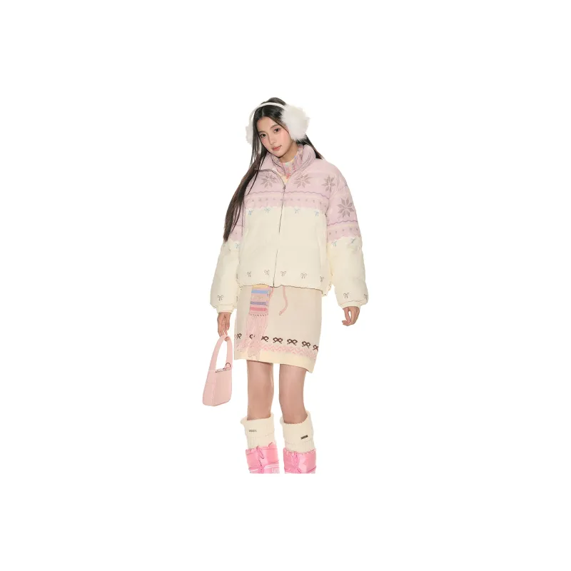 FPMZ Puffer Jacket Women's Blue Pink-5
