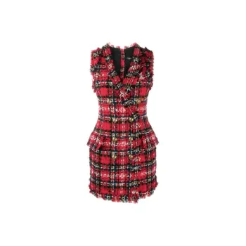 BALMAIN Sleeveless Dress Women's Red