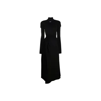 OFF-WHITE SS21 Long-Sleeved Dresses Women's Black