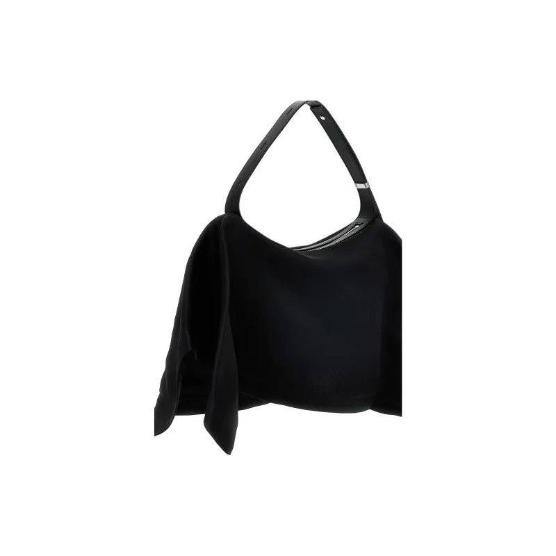 ISSEY MIYAKE Polyester One Shoulder Handbag Women's Black-3
