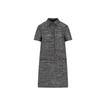GUCCI Tweed Collared Shirt Dress