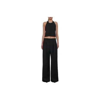 WARDROBE.NYC Low Rise Trouser Casual Pants Women's Black
