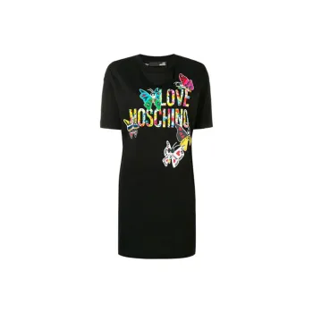 LOVE MOSCHINO Short Sleeved Dresses Women's Black