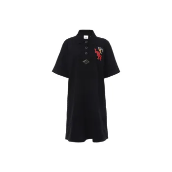 Burberry Short Sleeved Dresses Women's Black