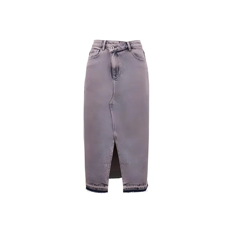 ONLY Denim Long Skirts Women's C27 Incense Pink-0