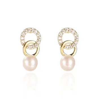 Taste The Color Pearl Stud Earrings Women's