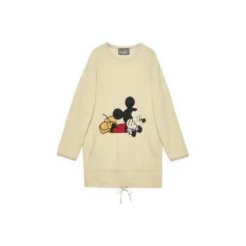 GUCCI x Disney Long Sleeved Dresses Women's Ivory White