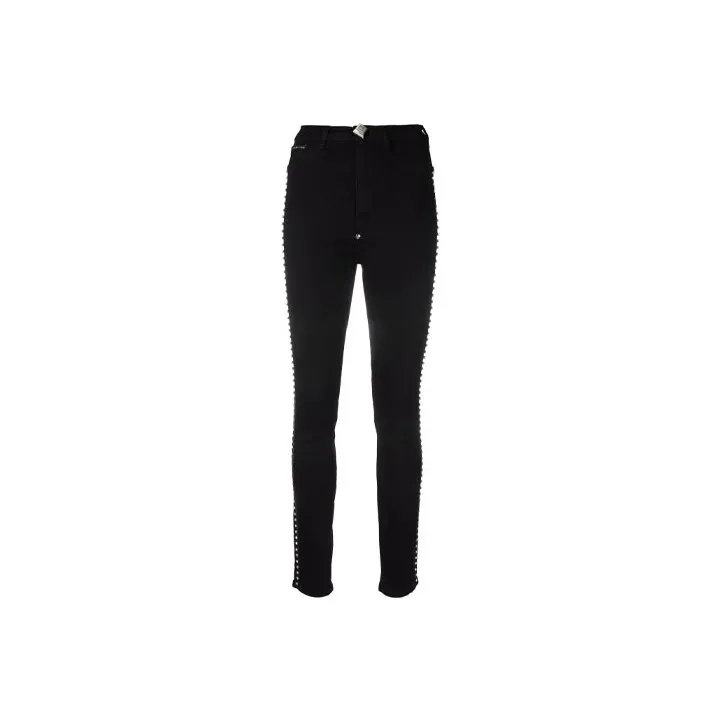PHILIPP PLEIN Crystal Super High waist Skinny Jeans-0