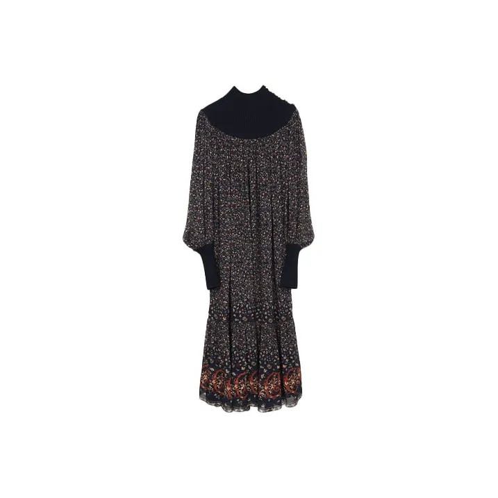 Chloé Long-Sleeved Dresses Women's Black-0
