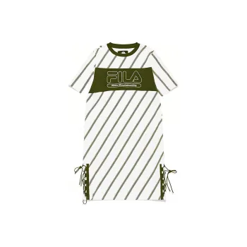 FILA FUSION Short Sleeved Dresses Women's Sports White
