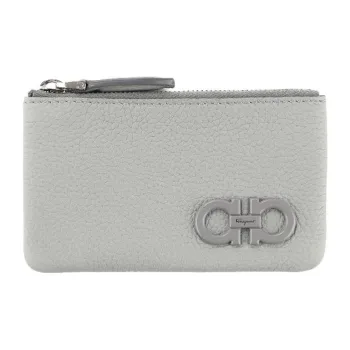 FERRAGAMO Cow Leather Wallet Men's Blue Gray