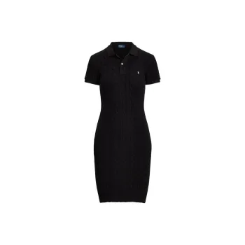 Polo Ralph Lauren SS23 Short Sleeved Dress Women's Black