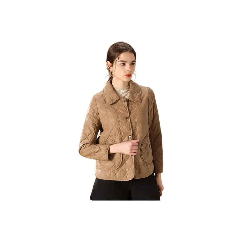 FENHONGMALI Puffer Jacket Women's Camel-0