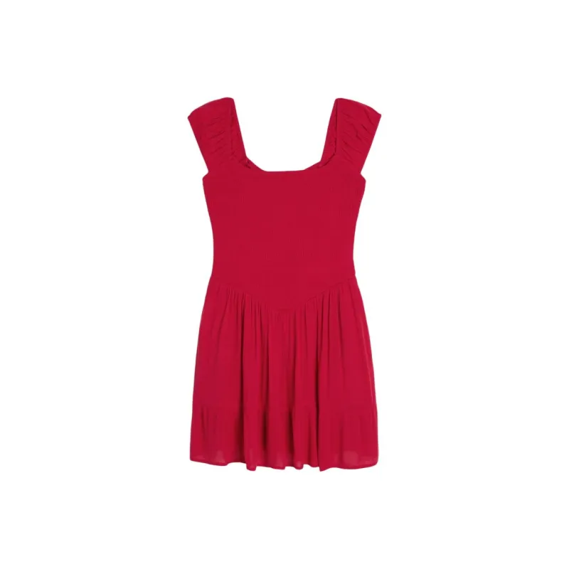 Hollister Short-Sleeved Dresses Women's Red-0