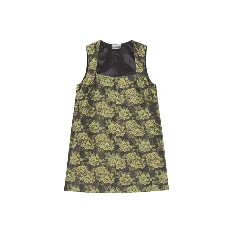 GANNI Sleeveless Dresses Women's Green-0