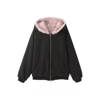 PAZZO Thickened Warm Puffer Jacket Women's Pink Ink