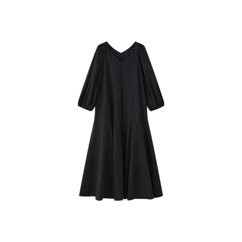 THE SEA LIFE Long Sleeved Dress Women's Black Mage