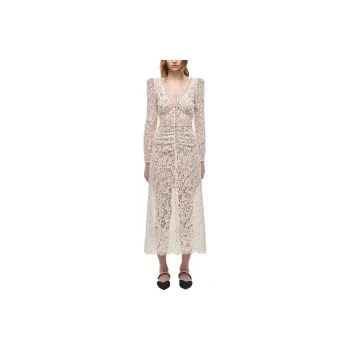 Self-portrait Long-Sleeved Dresses Women's White
