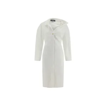 Jacquemus La Robe Chemise Asymmetric Mini Shirt Dress
