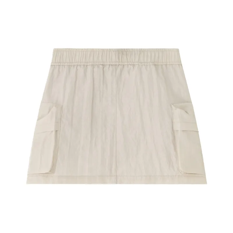 SOON FLOWER Casual Short Skirts Women's Light Sand-1