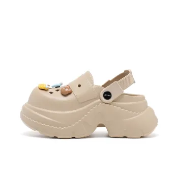 JOSINY Timeless Perforated Collection Slip on, Clogs Women's Khaki