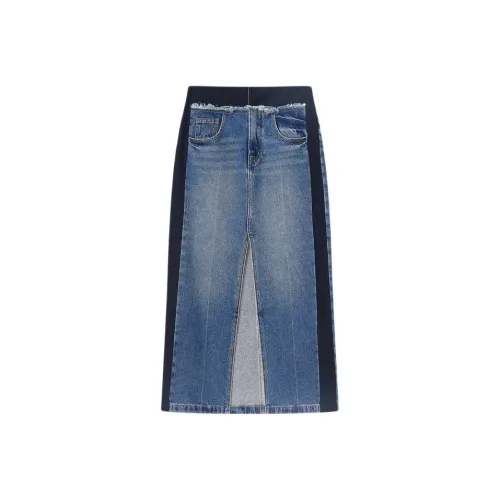 Goodland Denim Long Skirts Women's Vintage Blue