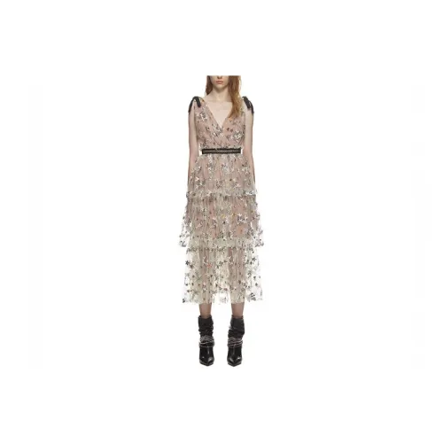 Self portrait SS22 Sleeveless Dress Women's Rose Pink