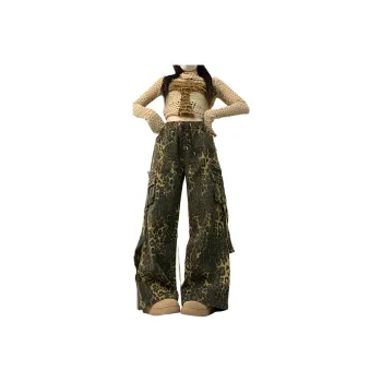 Mu Xiao Xin Casual Pants Women's Leopard Print