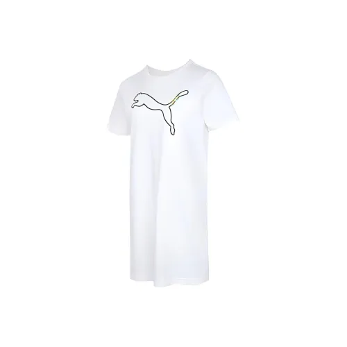 PUMA Short Sleeved Dresses Women's White