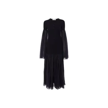 Chloé Long-Sleeved Dresses Women's Blue Black
