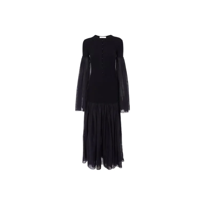Chloé Long-Sleeved Dresses Women's Blue Black-0