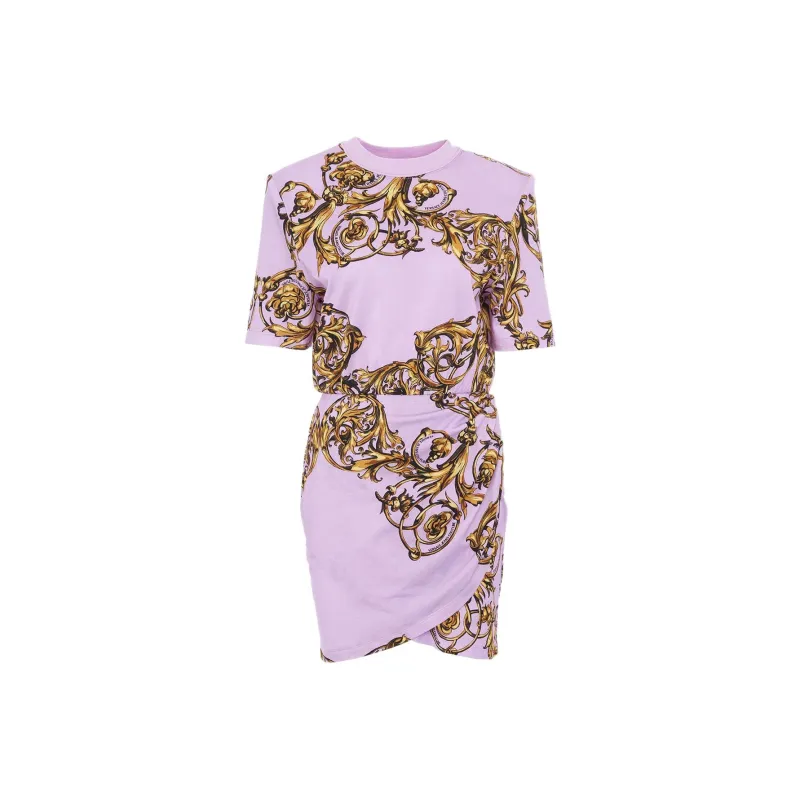 VERSACE Short-Sleeved Dresses Women's Purple-0